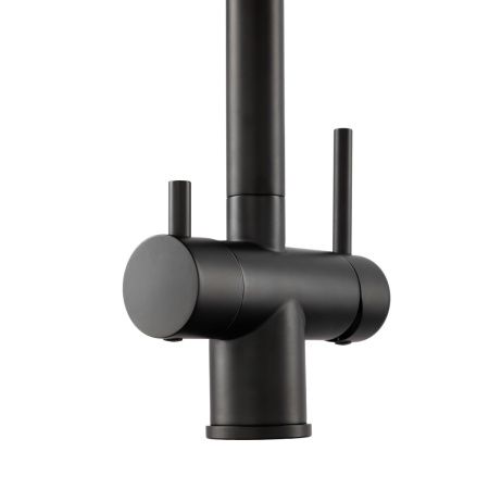 Смеситель для кухни GROSS AQUA 3188611SSMBB Neosteel черный, с подключением к фильтру питьевой воды