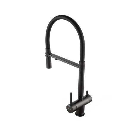 Смеситель для кухни GROSS AQUA 3188611SSMBB Neosteel черный, с подключением к фильтру питьевой воды