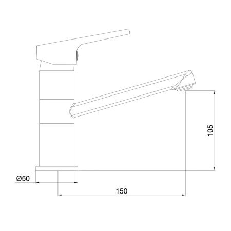 Смеситель для кухни GROSS AQUA Delta 3210268C-G0114
