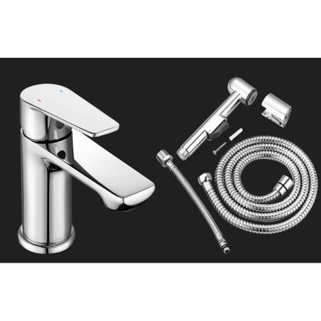 Смеситель для умывальника GROSS AQUA Dyno 6249285C, с гигиеническим душем