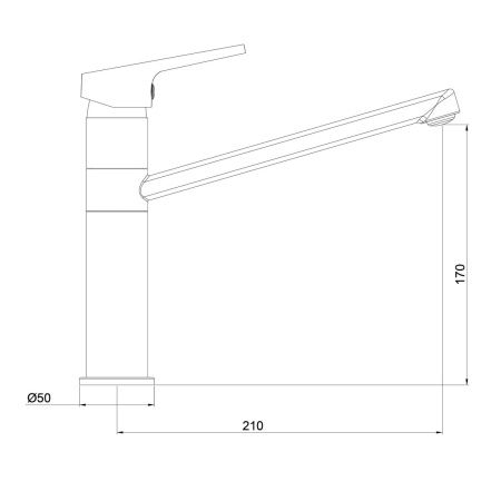 Смеситель для кухни GROSS AQUA Delta 3210268C-G0115