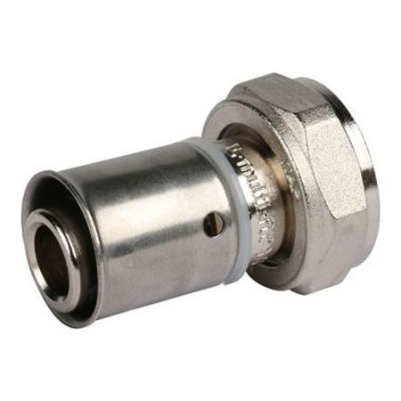 Фитинг MULTI-FIT с накидной гайкой 3/4"х16 ВР/пресс TIM MF01-1603 никелированный