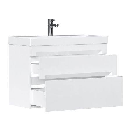 Тумба подвесная EQUIL Corner 80.2Y tpCRNR80.2Y-06 краска 2 ящика с раковиной Lake 9696-80