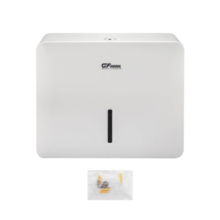 Диспенсер для бумажного полотенца GFmark 9161, пластиковый, белый, для салфеток Z сложения