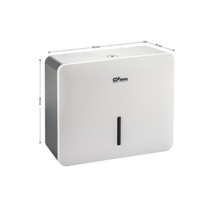 Диспенсер для бумажного полотенца GFmark 9161, пластиковый, белый, для салфеток Z сложения