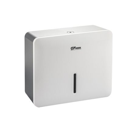 Диспенсер для бумажного полотенца GFmark 9161, пластиковый, белый, для салфеток Z сложения