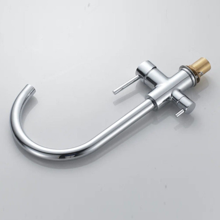 Смеситель для кухни Shevanik S128 с подключением фильтра питьевой воды, хром