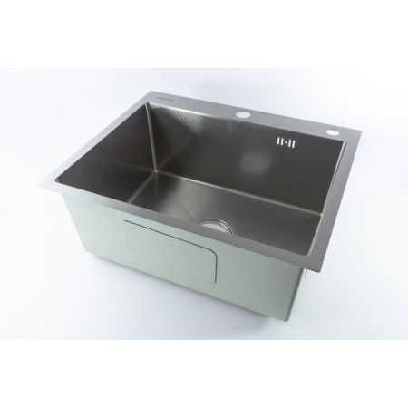 Мойка для кухни врезная Fmark FSC6050L сатин из нержавеющей стали, 60*50 см с сифоном