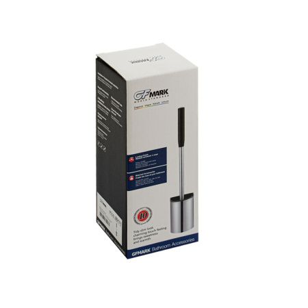 Ёрш для унитаза GFmark 80171 настенный хром, из нержавеющей стали, с силиконовой щеткой, с универсальным креплением (самоклеящееся/дюбель)