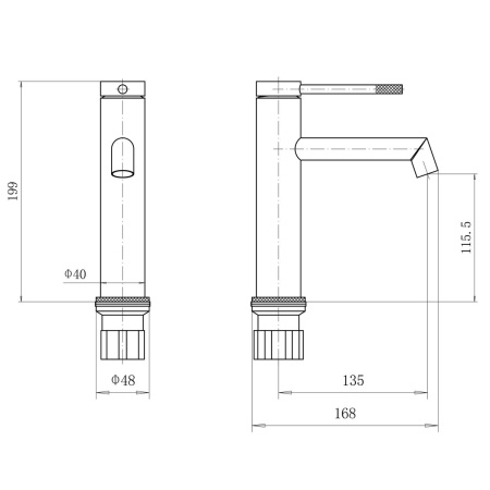 Смеситель для раковины FASHUN A51133 из нержавеющей стали