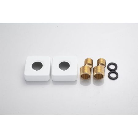 Смеситель для ванны Knotlor Stable KN-22/WY с коротким изливом, белый матовый