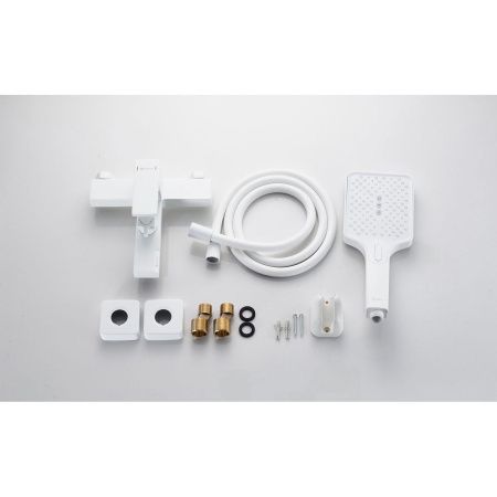 Смеситель для ванны Knotlor Stable KN-22/WY с коротким изливом, белый матовый