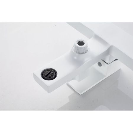 Смеситель для ванны Knotlor Stable KN-22/WY с коротким изливом, белый матовый