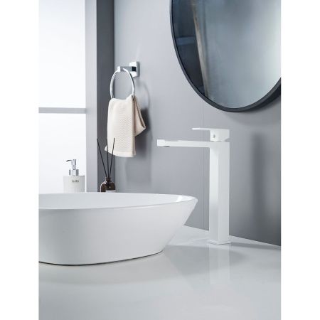 Смеситель для раковины Knotlor Stable KN-24/WY белый матовый