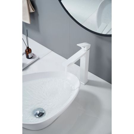 Смеситель для раковины Knotlor Stable KN-24/WY белый матовый