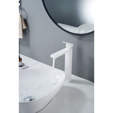 Смеситель для раковины Knotlor Stable KN-24/WY белый матовый