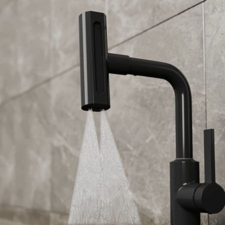 Смеситель для кухни RUSH Tinos TI3732-17 Black черный, с поворотным аэратором, 4 режима
