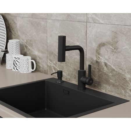Смеситель для кухни RUSH Tinos TI3732-17 Black черный, с поворотным аэратором, 4 режима