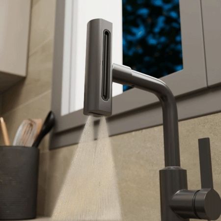 Смеситель для кухни RUSH Tinos TI3732-17 Grey серый графит, с поворотным аэратором, 4 режима