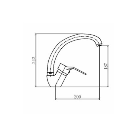 Смеситель для кухни FASHUN A4163 хром шпилька