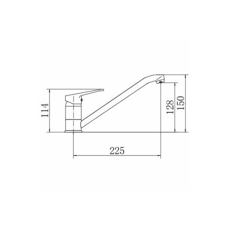 Смеситель для кухни FASHUN A4813 с длинным изливом, крепление шпилька