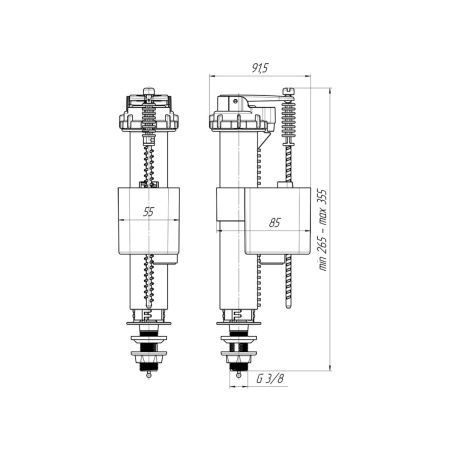 Клапан впускной нижний 3/8