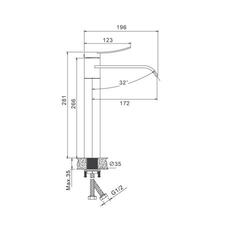 Смеситель для раковины BELZ B11812-7 черный