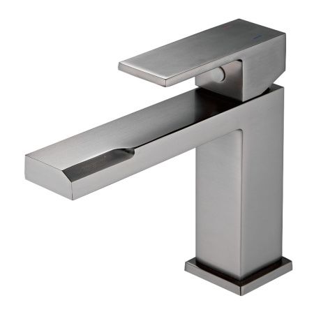 Смеситель для раковины BELZ B10613-3 оружейная сталь