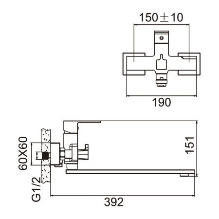 Смеситель для ванны BELZ B22613-7 черный