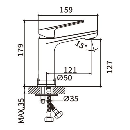 Смеситель для раковины BELZ B10533 хром