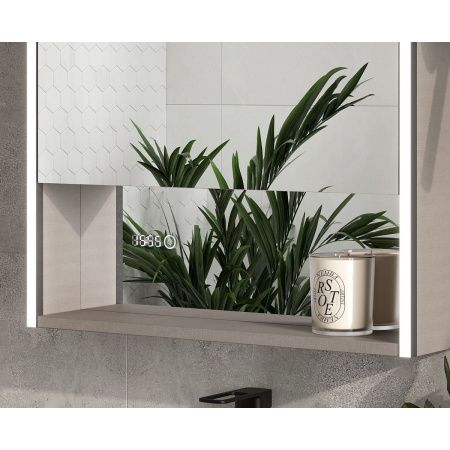 Шкаф зеркальный EQUIL Ferro LED 60 zsFERRO60.R с часами, правый