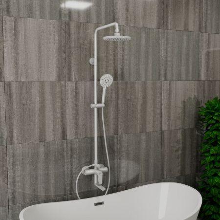 Душевая система D&K Bayern.Munchen DA1563708B18 белый, с изливом