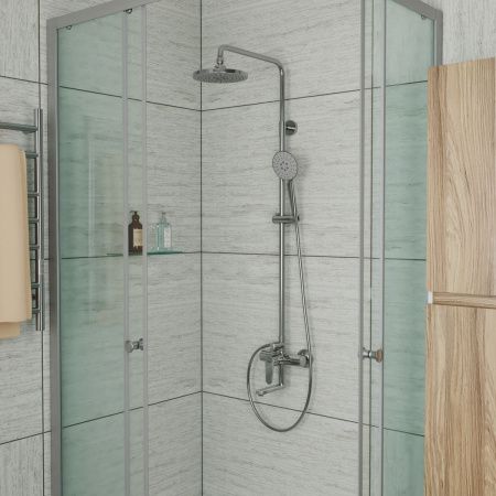 Душевая система D&K Bayern.Munchen DA1563701B18 хром, с изливом