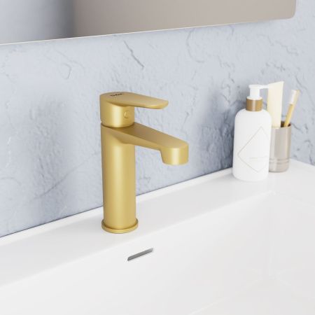 Смеситель для раковины D&K Bayern.Munchen DA1562107 матовое золото