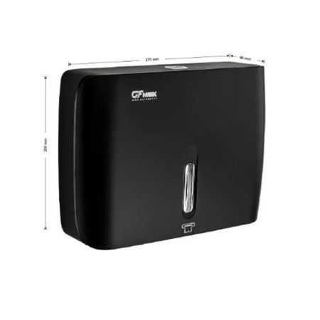Диспенсер для бумажного полотенца GFmark 9151, пластиковый, черный, для салфеток Z сложения