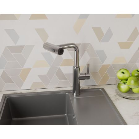 Смеситель для кухни RUSH Tinos TI3732-18 хром, с выдвижной лейкой, поворотным аэратором, 4 режима
