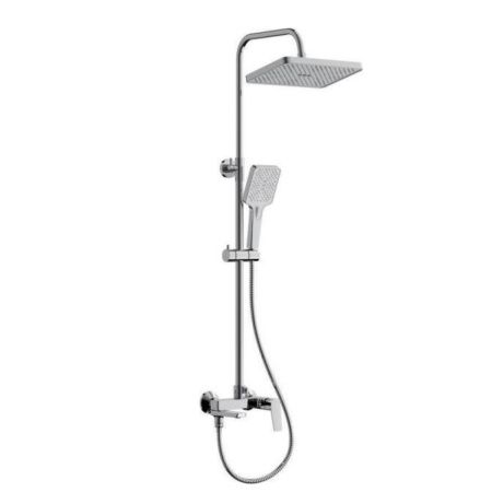 Душевая система с изливом BELZ B24715 верхний душ, лейка, хром, Душевые системы с изливом, , BELZ