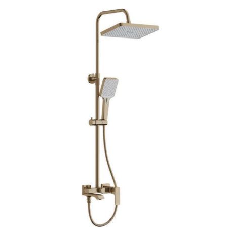 Душевая система с изливом BELZ B24507-5 верхний душ, лейка, золото, Душевые системы с изливом, , BELZ