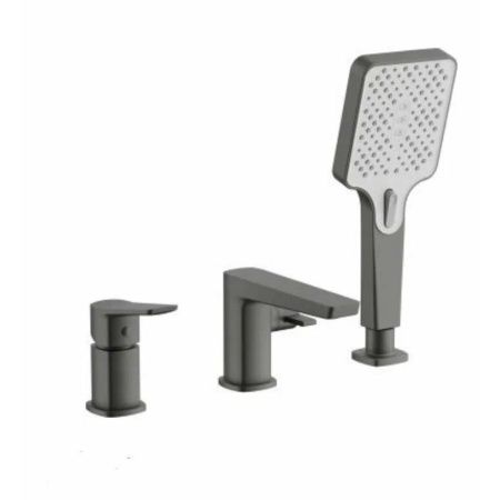 Смеситель для ванны на борт BELZ B66715-3 оружейная сталь, Серия B715, , BELZ