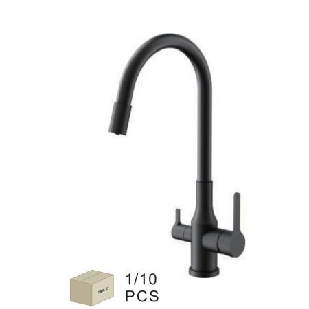 Смеситель для кухни BELZ B76814-7 с подключением к фильтру питьевой воды, черный, С подключением к фильтру питьевой воды, , BELZ