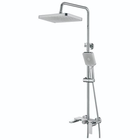Душевая система с изливом BELZ B24678 верхний душ, лейка, хром, Душевые системы с изливом, , BELZ