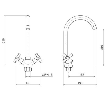 Смеситель для кухни PLStart PD40313, Смесители ТМ PLStart, , FASHUN