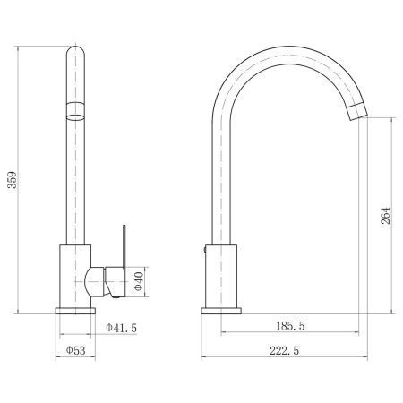 Смеситель для кухни FASHUN A54001N-13 из нержавеющей стали песочный.