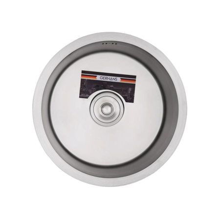 Мойка для кухни врезная GERHANS RK34545 графит из нержавеющей стали, 45*45 см с сифоном