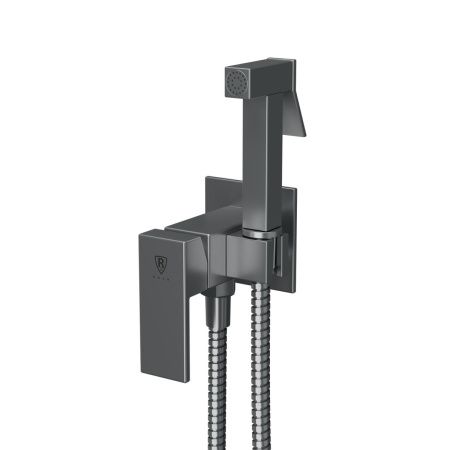 Смеситель c гигиеническим душем встраиваемый RUSH Thira TR3635-99Grey, графит, Коллекция Thira, , RUSH