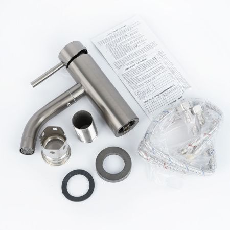 Смеситель для умывальника Wasser Zimmer ZM-7728-1Q графит, SUS304, Смесители Wasser Zimmer, , Wasser Zimmer