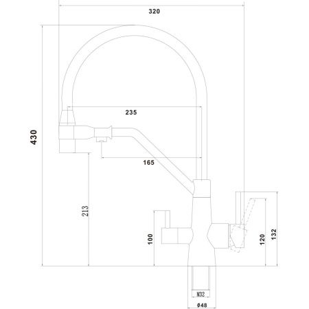 Смеситель для кухонной мойки Fmark FS1162-L01, Коллекция FM62, , SAVOL