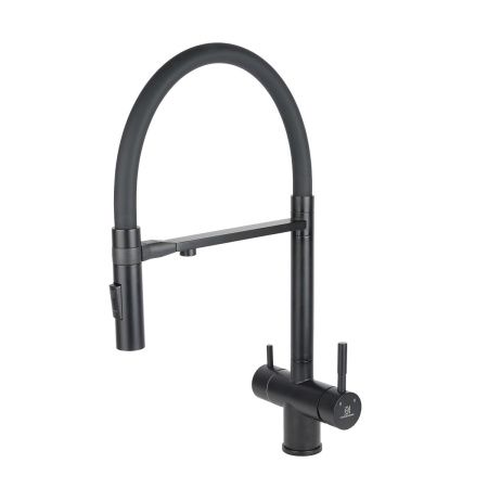 Смеситель для кухни Wasser Zimmer ZM-2011H с гибким изливом, подключением к фильтру питьевой воды, черный, SUS304, Смесители Wasser Zimmer, , Wasser Zimmer