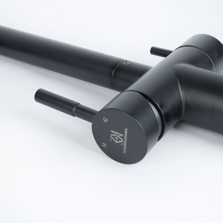 Смеситель для кухни Wasser Zimmer ZM-2011H с гибким изливом, подключением к фильтру питьевой воды, черный, SUS304, Смесители Wasser Zimmer, , Wasser Zimmer