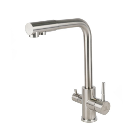 Смеситель для кухни Wasser Zimmer ZM-6607B-A с подключением к фильтру питьевой воды, сатин, SUS304, Смесители Wasser Zimmer, , Wasser Zimmer